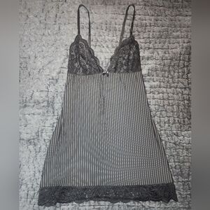 Elegant Black And White Striped Chemise